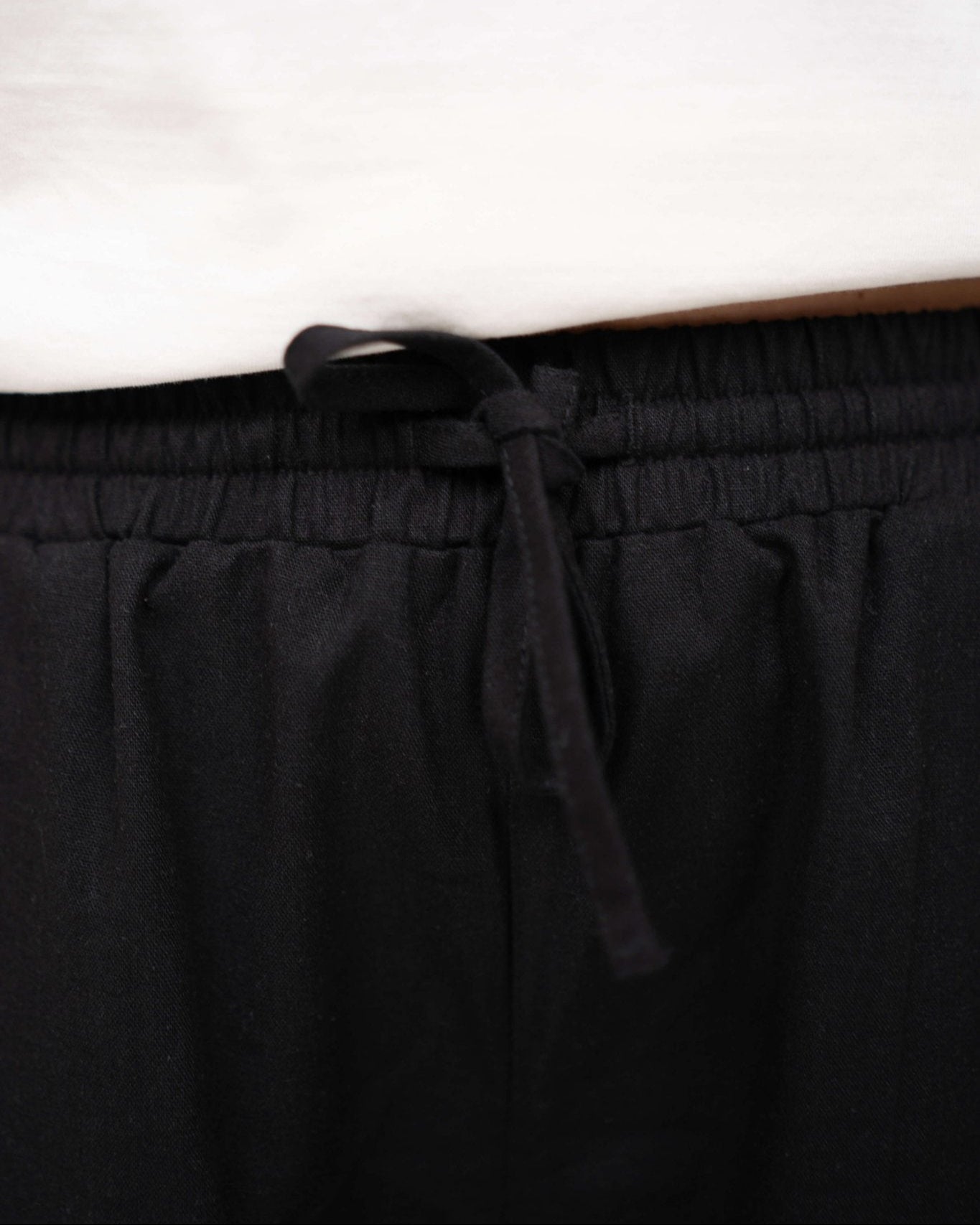 Heavyweight Hørbukser Højtaljede Sort | Skagen - clothing.dk